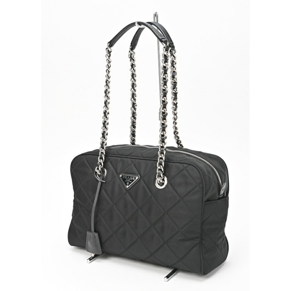 Prada Bag Chain Black Shoulder Quilted - Picture 1 of 10